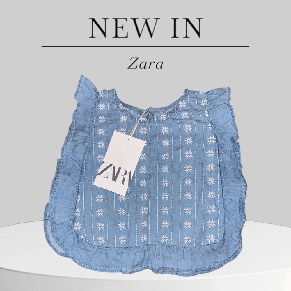 New Zara Blue Floral top‎
